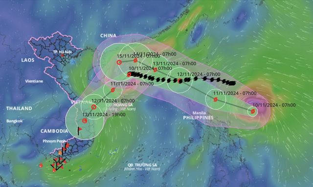 Cơn bão số 8 (bão TORAJI) di chuyển phức tạp 